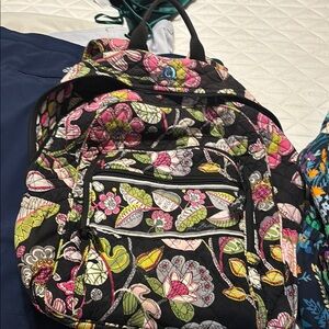 Floral Black Backpack